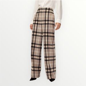 Wilfred Plaid Wide-Leg Women's Pants
